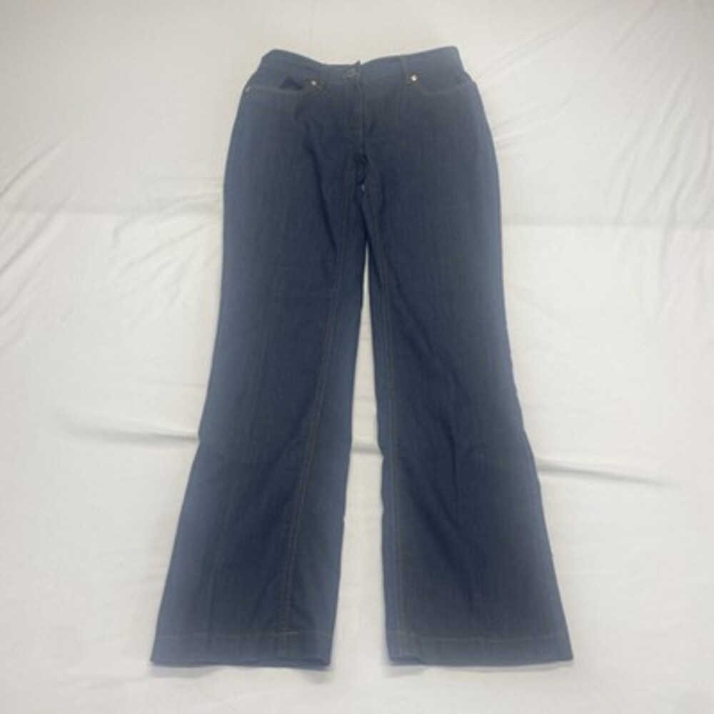 Brooks Brothers Women's Dark Wash Wide Leg Denim Jeans Size 0